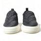 Elegant Quilted Black Canvas Sneakers