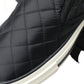 Elegant Quilted Black Canvas Sneakers