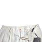 Elegant White Bermuda Denim Shorts