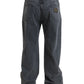 Elegant Dark Grey Straight Denim Jeans