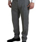 Elegant Skinny Wool Dress Pants in Grey