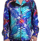 Psychedelic Print Silk Pajama Shirt