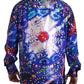 Psychedelic Print Silk Pajama Shirt