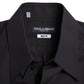 Elegant Slim Fit Black Cotton Dress Shirt