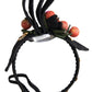 Black with multicolor Fig Fruit Crystal Tiara Diadem Headband