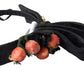 Black with multicolor Fig Fruit Crystal Tiara Diadem Headband