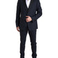 Elegant Blue & Black Martini Slim Fit Suit