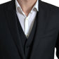 Elegant Black Martini Slim Fit 3-Piece Suit