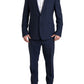 Elegant Blue Martini Slim Fit Two-Piece Suit