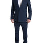 Elegant Slim Fit Blue Two-Piece Suit