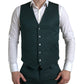 Emerald Elegance Slim Fit 3-Piece Suit