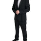 Elegant Black Slim Fit Two-Piece Suit