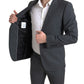 Elegant Grey Checkered Slim Fit Suit