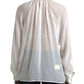 Elegant Sheer Silk Button-Up Blouse