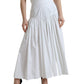 Elegant High Waist Cotton Maxi Skirt