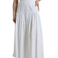 Elegant High Waist Cotton Maxi Skirt