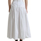 Elegant High Waist Cotton Maxi Skirt