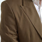 Elegant Brown Silk Blend Taormina Suit