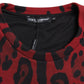 Red Leopard Print Cotton Tank Top