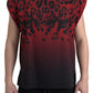 Red Leopard Print Cotton Tank Top