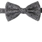 Elegant Black & White Silk Bow Tie