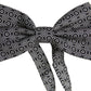 Elegant Black and White Silk Bow Tie