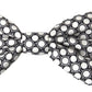 Elegant Silk Black and White Circle Bow Tie