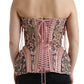 Silken Nylon Bustier Corset Top in Pink