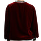 Elegant Bordeaux Silk-Blend Sweater