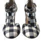 Chic Gingham T-Strap Pumps: Timeless Mary Jane Heels