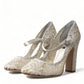 Chic Lace Block Heels Sandals in Cream White