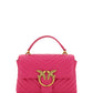 Chic Pink Quilted Leather Mini Handbag