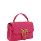 Chic Pink Quilted Leather Mini Handbag