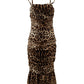 Elegant Leopard Print Cady Dress