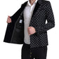 Elegant Geometric Patterned Slim Blazer