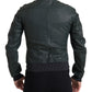 Emerald Green Goatskin Bomber Jacket