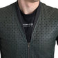 Emerald Green Goatskin Bomber Jacket