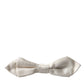 Elegant White Silk Bow Tie