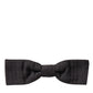 Elegant Brown Fantasy Silk Bow Tie