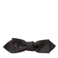 Elegant Brown Silk Blend Bow Tie