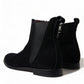 Elegant Black Velvet Mid-Calf Boots