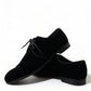 Elegant Black Velvet Derby Dress Shoes