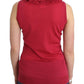 Elegant Pink Sleeveless Wool Knit Top