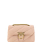 Elegant Light Pink Quilted Shoulder Bag