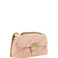 Elegant Light Pink Quilted Shoulder Bag