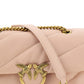 Elegant Light Pink Quilted Shoulder Bag