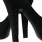 Black Suede Heeled Pumps Sophistication