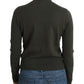 Chic Green Turtleneck Virgin Wool Sweater