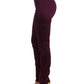 Elegant Purple Slim Pants