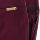 Elegant Purple Slim Pants